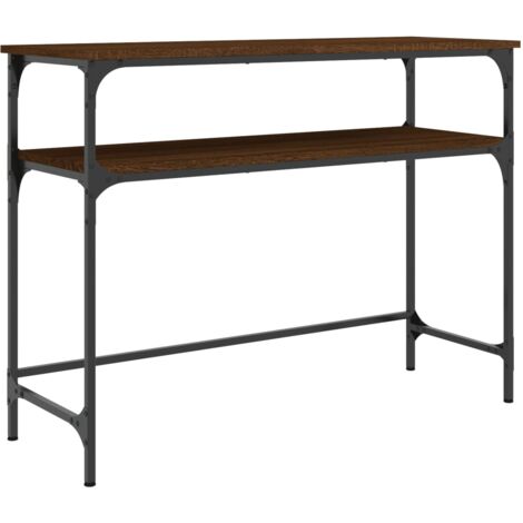 Table console chêne marron 100x35,5x75 bois d'ingénierie