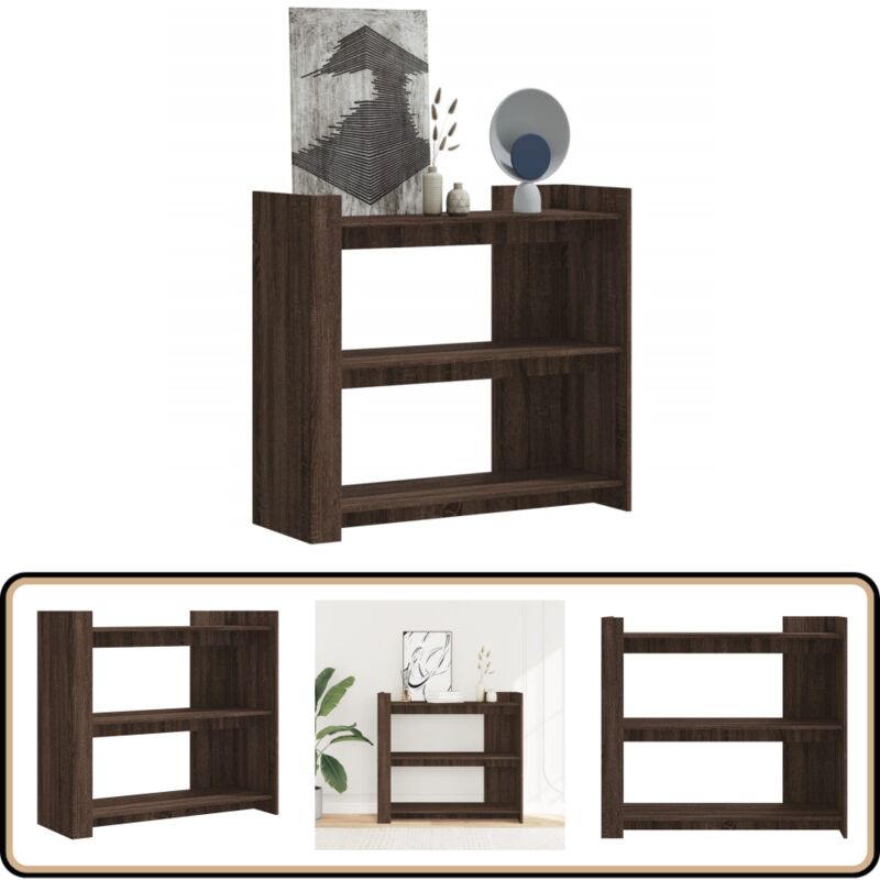 Vidaxl - Table console chêne marron 100x35x90 cm bois d'ingénierie - Table Basse - Meuble D'entrée - Table D'appoint - Table Console - Étagère Murale