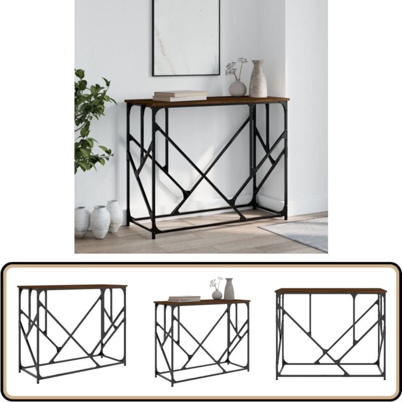 Vidaxl - Table console chêne marron 100x40x80 cm bois d'ingénierie - Table Basse - Table D'appoint - Meuble D'entrée - Table Console - Décoration