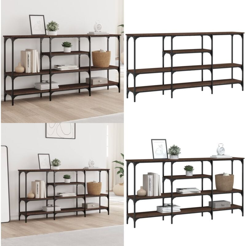 Vidaxl - Table console chêne marron 160x29x80 cm bois d'ingénierie - Table Basse - Meuble D'entrée - Table D'appoint - Table Console - Design