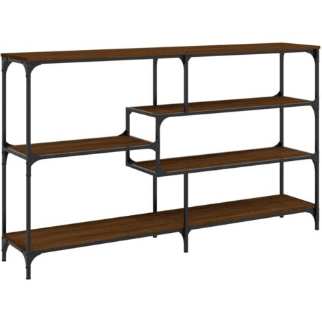 Table console chêne marron 160x32x95 bois d'ingénierie