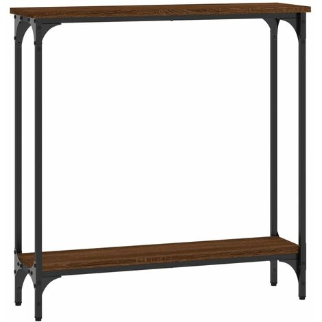Table console chêne marron 75x22,5x75 cm bois d'ingénierie vidaXL