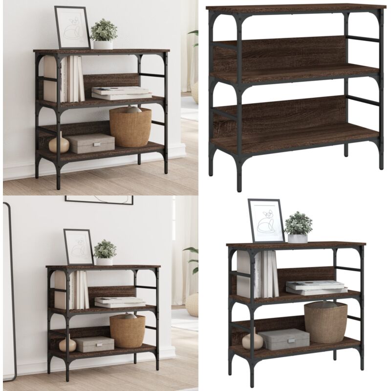 Vidaxl - Table console chêne marron 75x32x75 cm bois d'ingénierie - Table Basse - Meuble D'entrée - Table D'appoint - Table Console - Table