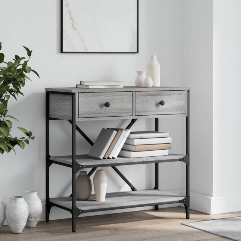 Vidaxl - Table console sonoma gris 75x34,5x75 cm bois d'ingénierie