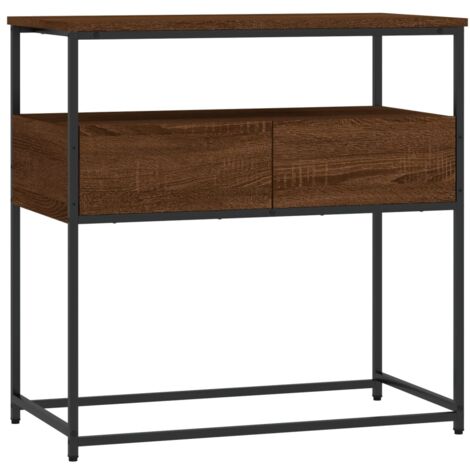 Table console chêne marron 75x40x75 bois d'ingénierie