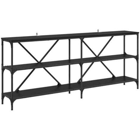 Table console Chêne noir 180 x 30 x 75 cm Bois d'ingénierie CFW296225