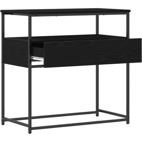 Table console Chêne noir 75 x 40 x 75 cm Bois d'ingénierie