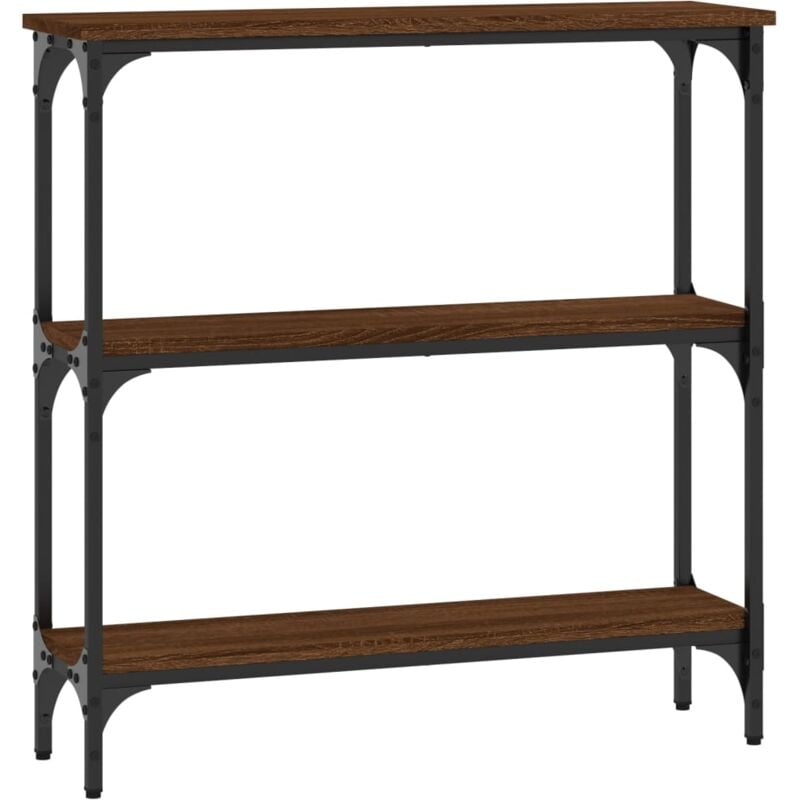 Vidaxl - Table console chêne marron 75x22,5x75 cm bois d'ingénierie