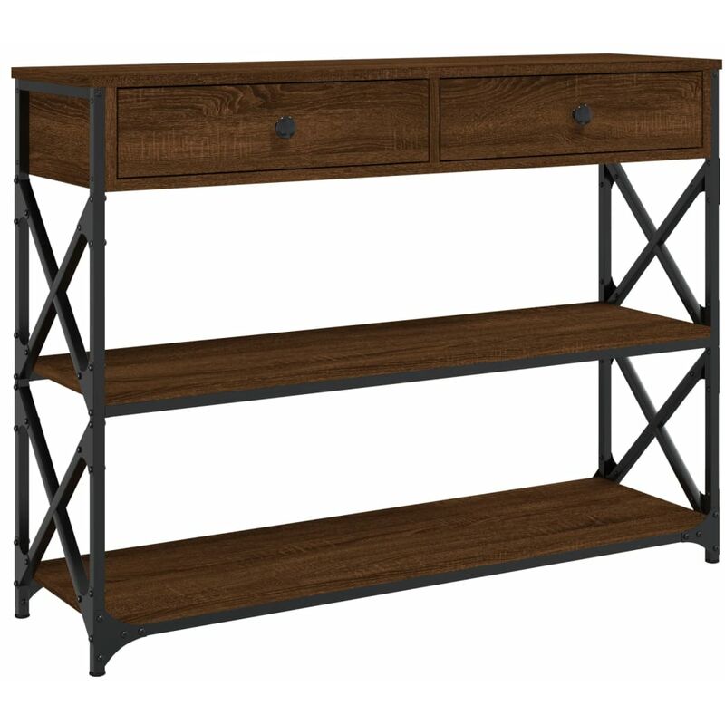 Vidaxl - Table console chêne marron 100x28x75 cm bois d'ingénierie