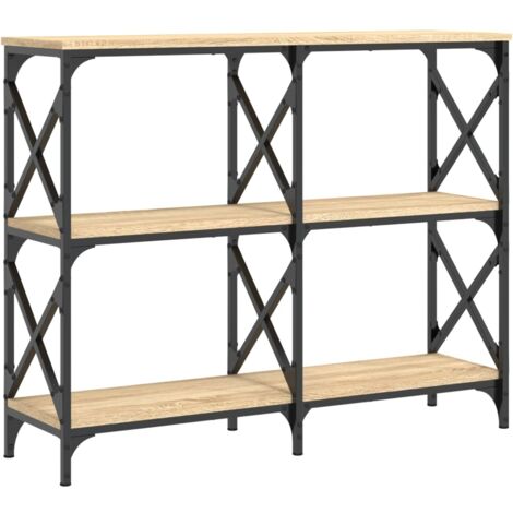 Table console chêne sonoma 100x28x80,5 bois d'ingénierie