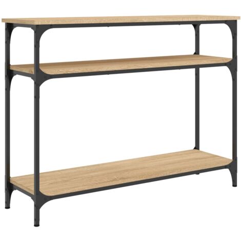 Table console chêne sonoma 100x29x75 bois d'ingénierie