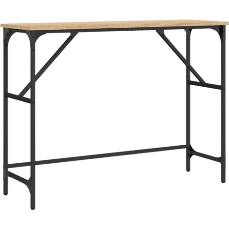 Table console chêne sonoma 100x32x75 bois d'ingénierie