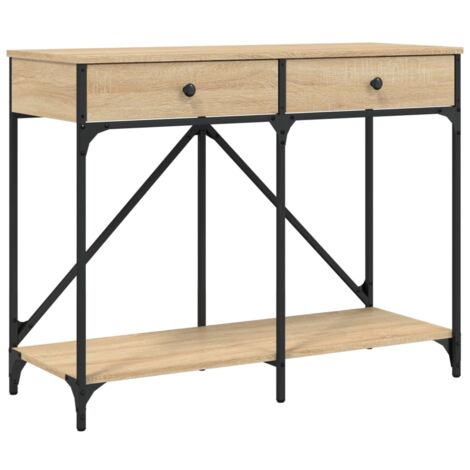 Table console chêne sonoma 100x39x78,5 bois d'ingénierie
