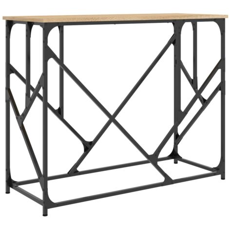 Table console chêne sonoma 100x40x80 bois d'ingénierie