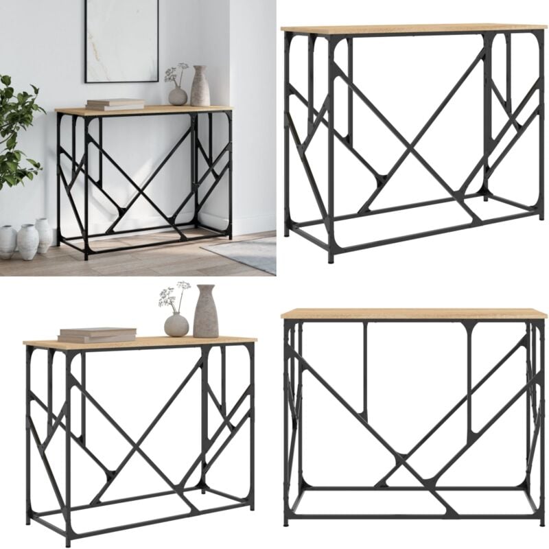 Vidaxl - Table console chêne sonoma 100x40x80 cm bois d'ingénierie - Table Basse - Table D'appoint - Meuble D'entrée - Table Console - Décoration