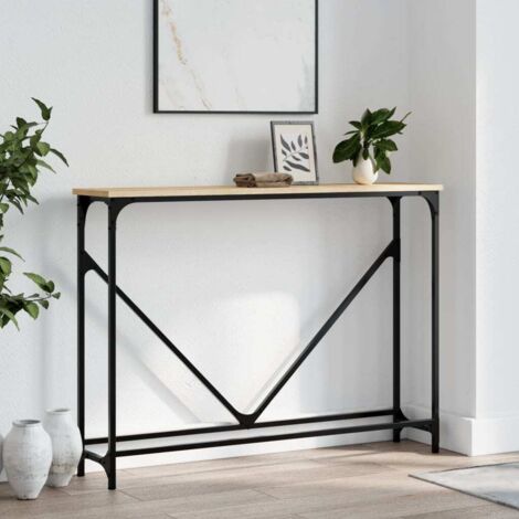 Table console chêne sonoma 102x22,5x75 cm bois d'ingénierie vidaXL