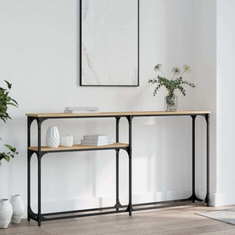 Table console chêne sonoma 145x22,5x75 cm bois d'ingénierie vidaXL