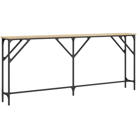 Table console chêne sonoma 180x23x75 bois d'ingénierie