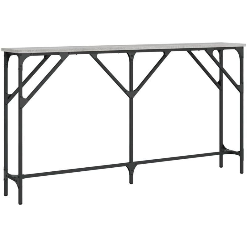 Table console sonoma gris 140x23x75 cm bois d'ingénierie