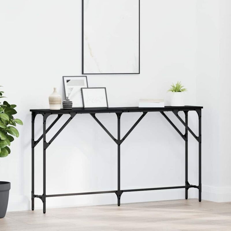 Table console Chêne noir 140 x 23 x 75 cm Vidaxl