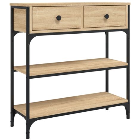 Table console chêne sonoma 72,5x25x75 bois d'ingénierie