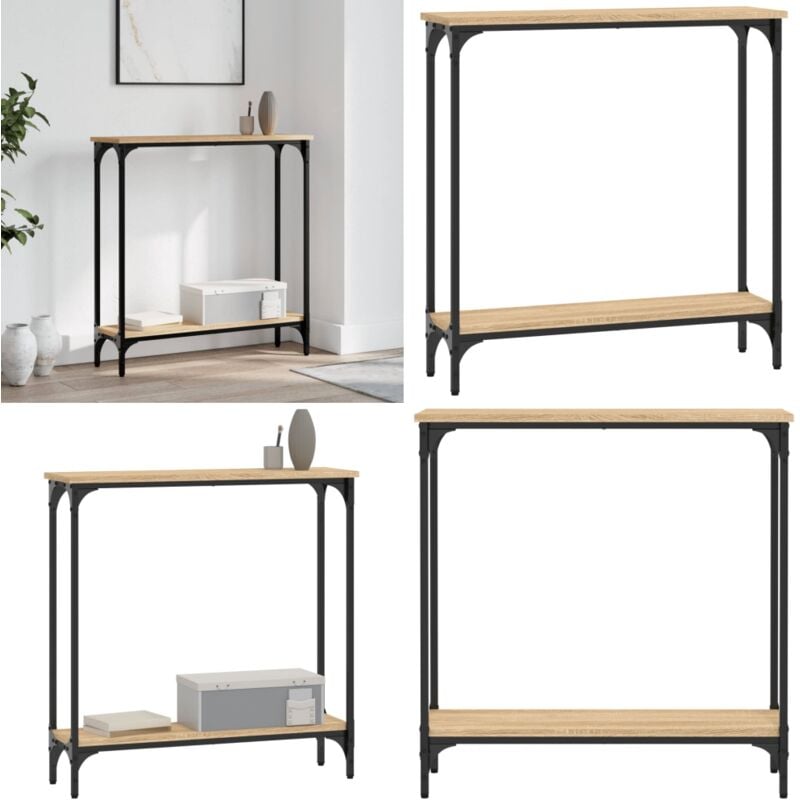 Vidaxl - Table console chêne sonoma 75x22,5x75 cm bois d'ingénierie - Table Basse - Meuble D'entrée - Table D'appoint - Table Industrielle - Table