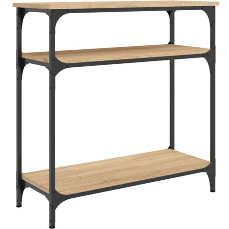 Table console chêne sonoma 75x29x75 bois d'ingénierie