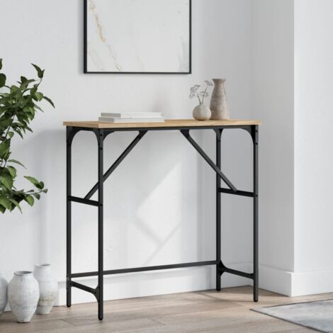 Table console chêne sonoma 75x32x75 cm bois d'ingénierie vidaXL