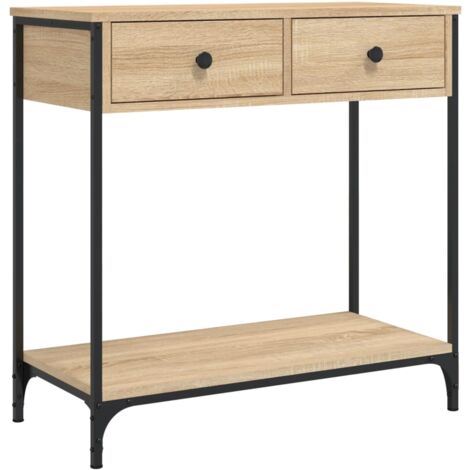 Table console chêne sonoma 75x34,5x75 bois d'ingénierie