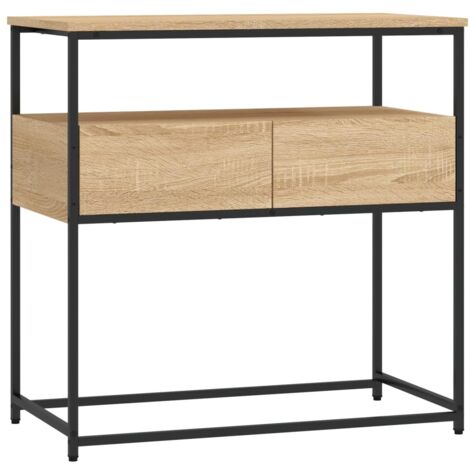 Table console chêne sonoma 75x40x75 bois d'ingénierie