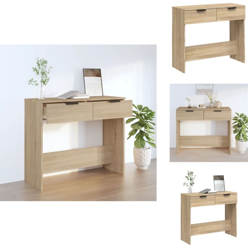 Vidaxl - Table console Chêne sonoma 90x36x75 cm Bois d'ingénierie - Table Basse - Meuble D'entrée - Table D'appoint - Table Console - Rangement