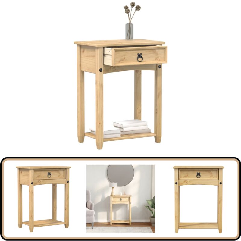 Vidaxl - Table console Corona 55x35x73 cm bois de pin massif - Table Basse - Meuble Entrée - Table Console - Table D'appoint - Table Design