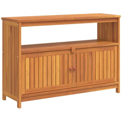 Table console de jardin 110x35x75 bois massif d'acacia