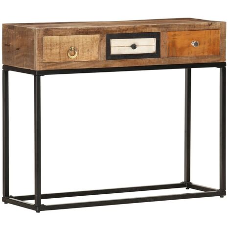 Table console Doré 90x30x75 cm Bois de récupération massif