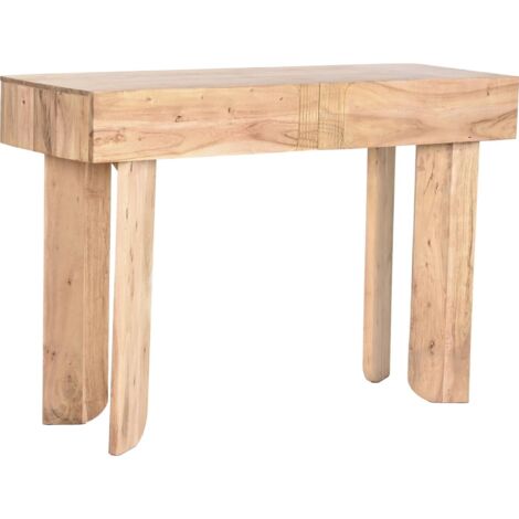 Table console élégante en bois de manguier - Bois naturel clair