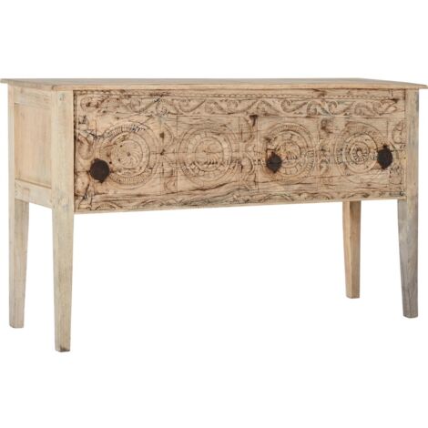 table console en bois exotique sculpté design naturel - bois naturel sculpté
