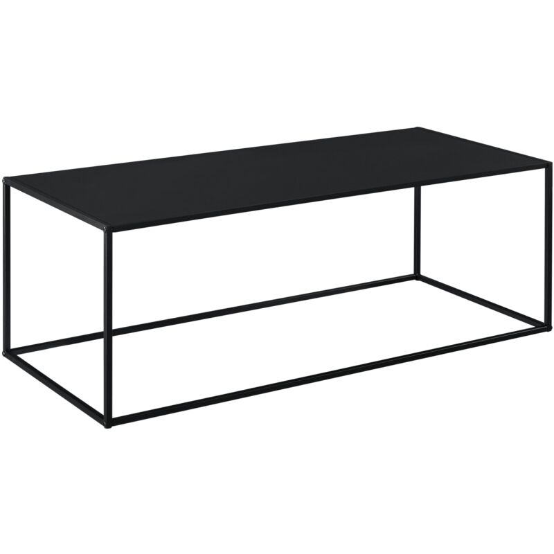 Helloshop26 - Table console en métal 40 x 110 x 50 cm noir mat