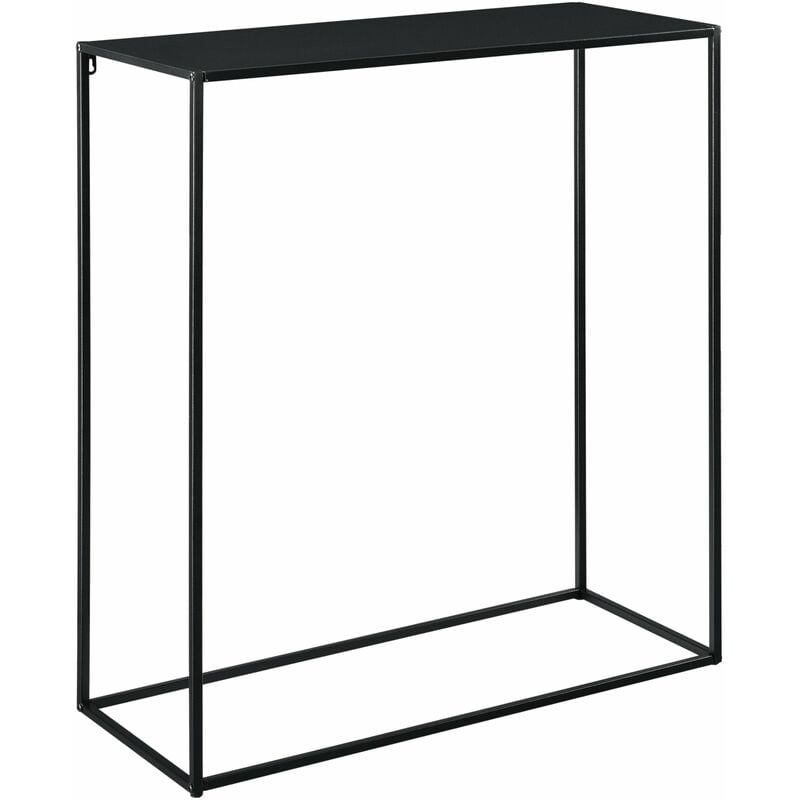 Helloshop26 - Table console en métal 92 x 80 x 32 cm noir mat
