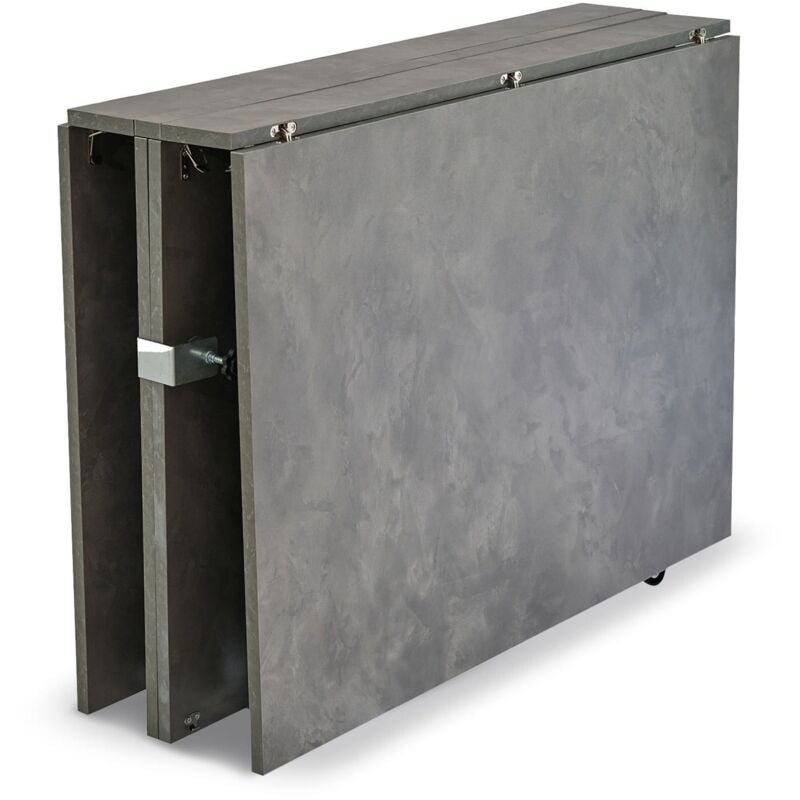 Cotecosy - Table console extensible 300cm Nefertiti Effet béton ciré gris