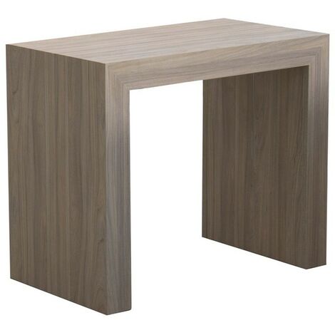Table console extensible avec structure pliante, finition orme, 90x50-300 cm