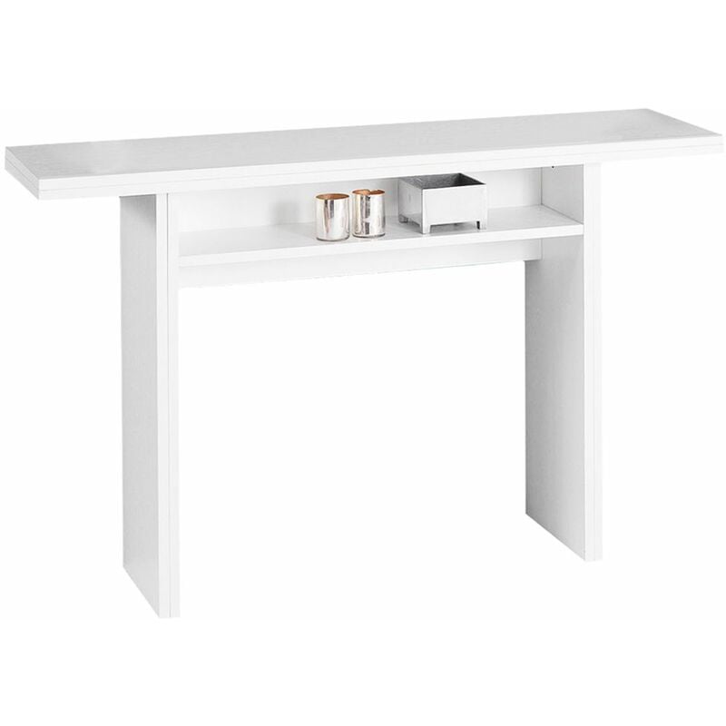 Table console extensible Oplà blanc