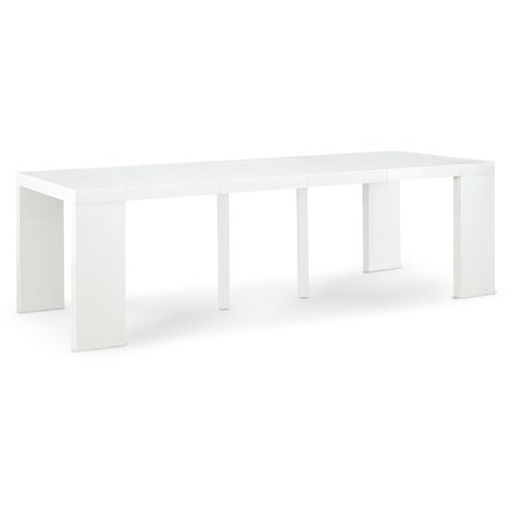 Table Console Extensible Oxalys XL Blanc Laquée - Blanc laqué