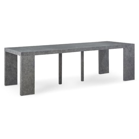 Table à rallonge Martino, Console extensible jusqu'à 12 places