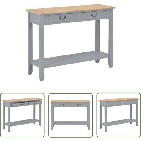 Table console Gris 110x35x80 cm Bois vidaXL