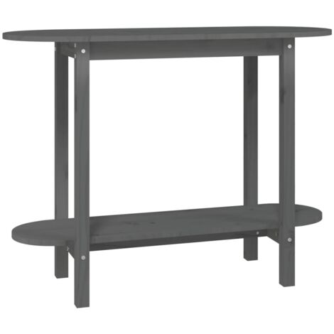 Table console Gris 110x40x80 Bois massif de pin