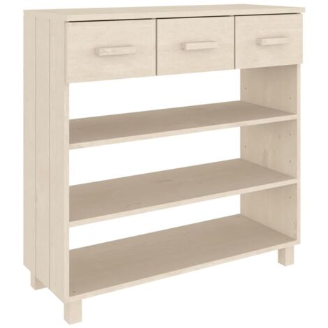 Table console HAMAR Marron miel 90x35x90 cm Bois massif de pin