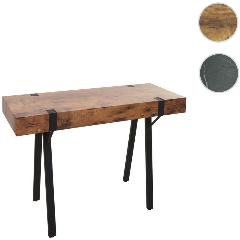 Mendler - Table console HWC-L54 - table de téléphone table de travail table d'appoint table de rangement - métal 75x100x40cm - aspect mar