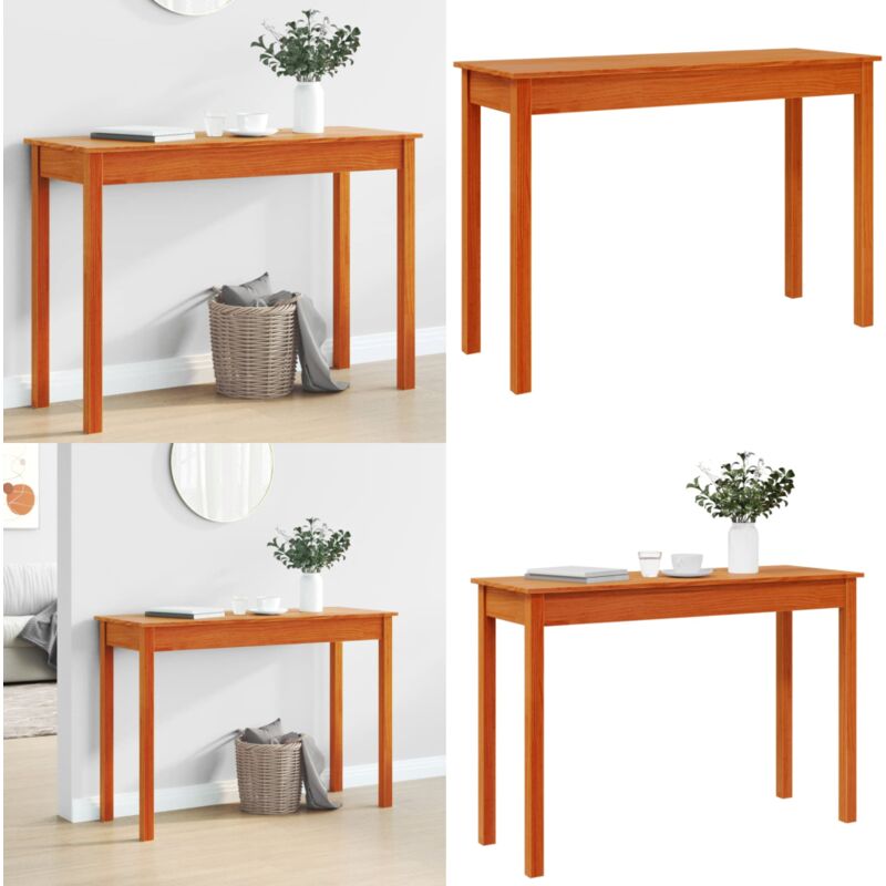 Vidaxl - Table console marron miel 110x40x75 cm bois massif de pin - Table Basse - Meuble D'intérieur - Table D'appoint - Table Console - Bois Massif