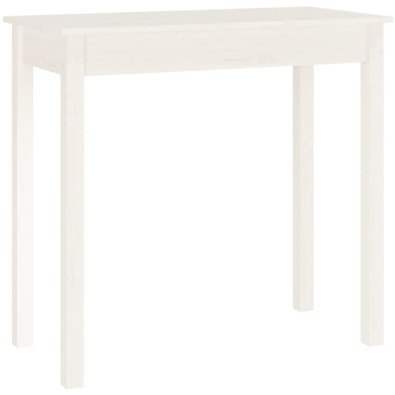Décoshop26 - Table console meuble d'entrée 80 x 40 x 75 cm bois massif de pin blanc DEC031721