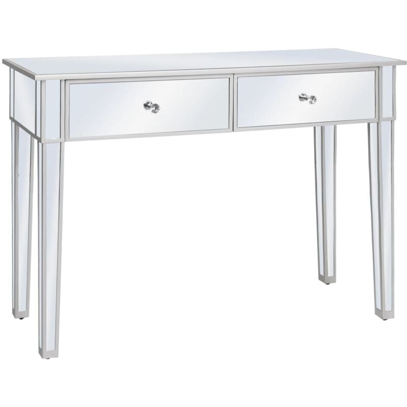 Vidaxl - Table console miroir mdf et verre 106,5 x 38 x 76,5 cm